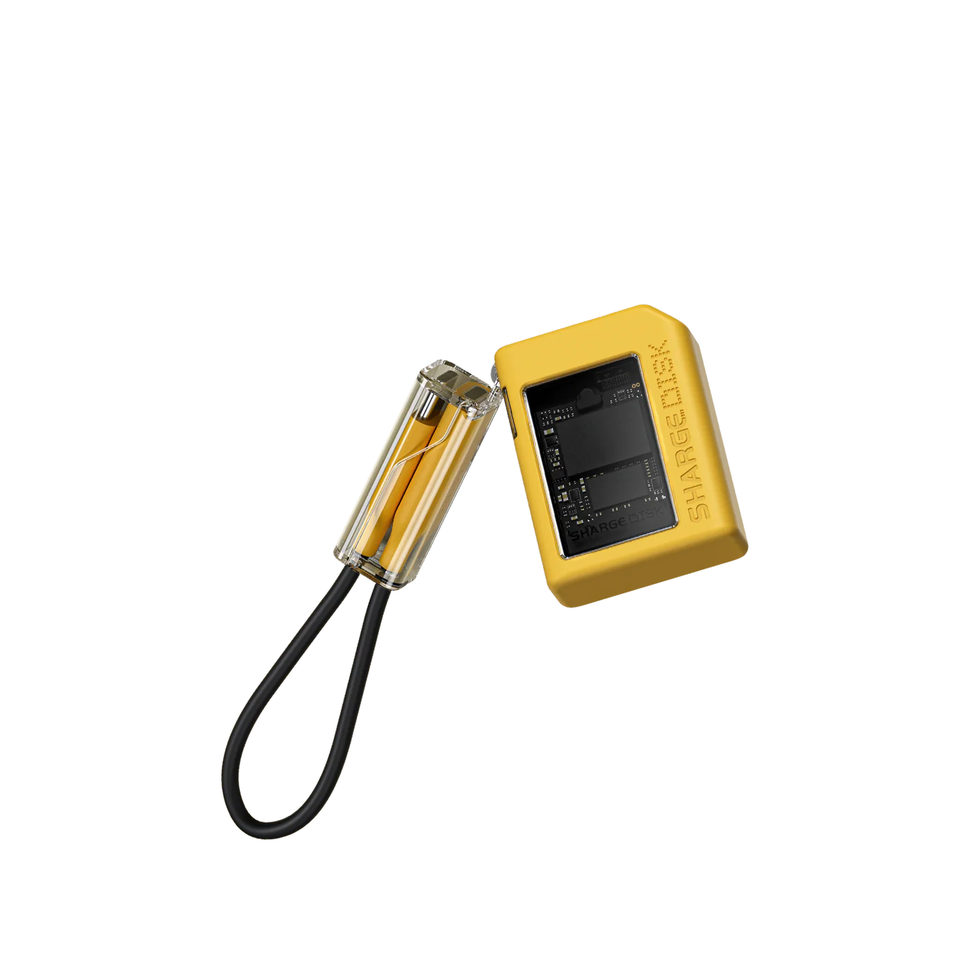 未使用に近い　SHARGE DISK 9001 イエロー 外付けSSD　ケーブル Amazon.co.jp: SHARGE DISK SSD 外付けケース【見える冷却