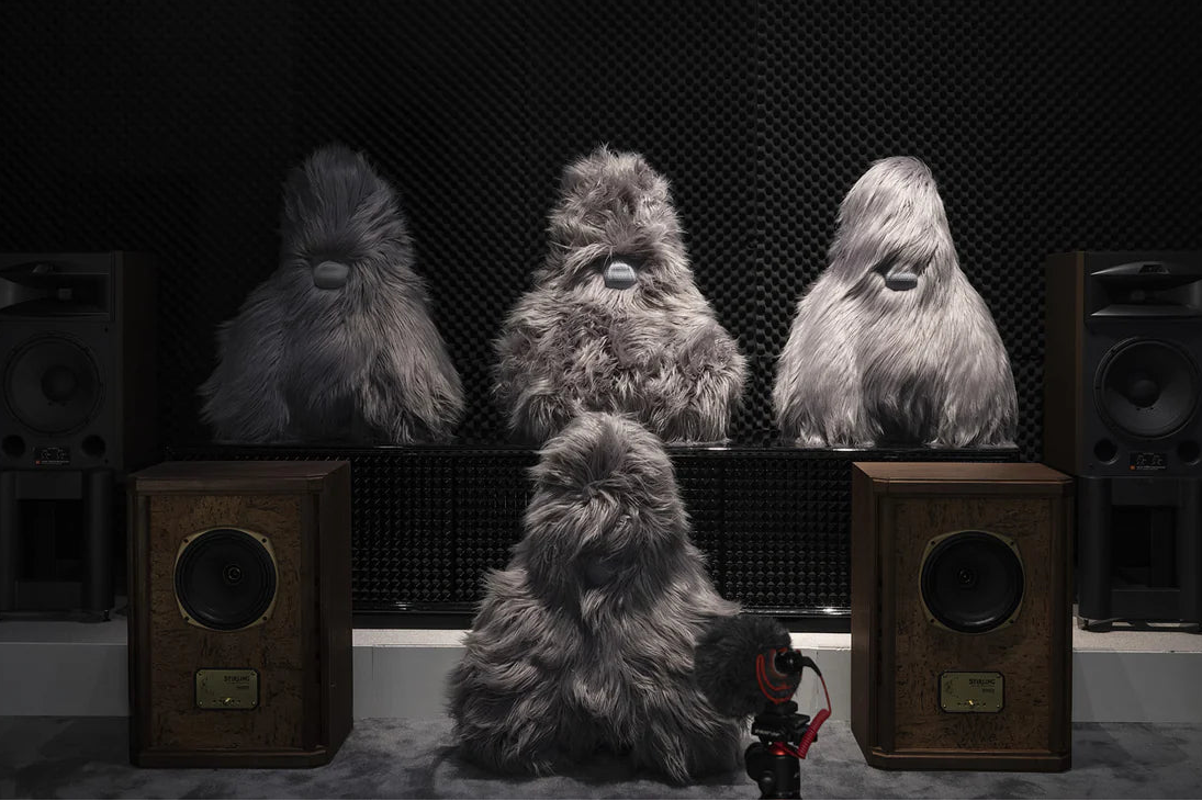 David I gray plush ape speaker